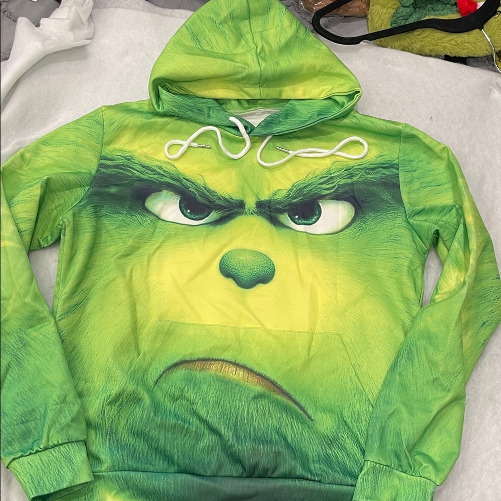 Green Grinch Hoodie new men’s medium